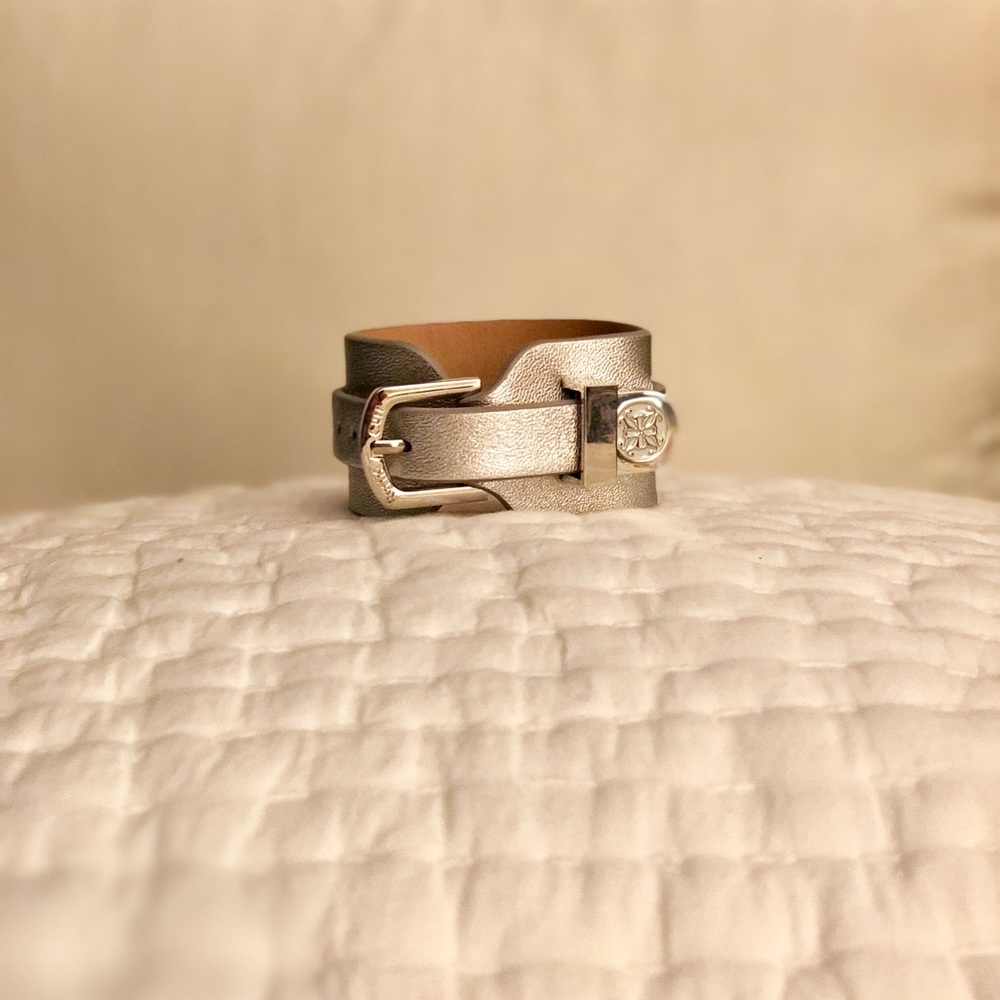 Rustic Cuff silver metallic Giuliana bracelet